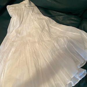 White ankle length express skirt